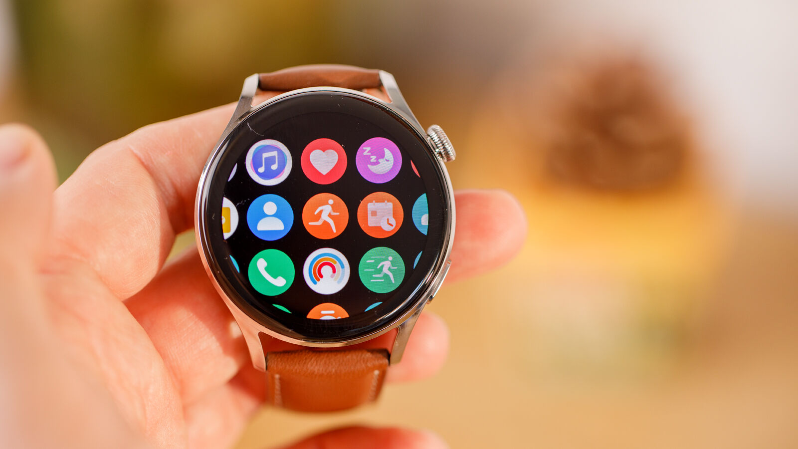 Huawei Watch 3 aplicación rejilla cuero